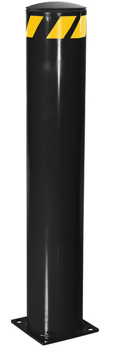 Vestil BOL-48-8.5-BK Steel Pipe Safety Bollard 48 in. x 8-1/2 in. Black