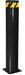 Vestil BOL-48-8.5-BK Steel Pipe Safety Bollard 48 in. x 8-1/2 in. Black