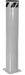 Vestil BOL-48-8.5-SL Steel Pipe Safety Bollard 48 in. x 8-1/2 in. Silver