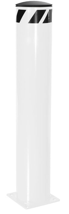 Vestil BOL-48-8.5-WT Steel Pipe Safety Bollard 48 in. x 8-1/2 in. White