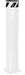 Vestil BOL-48-8.5-WT Steel Pipe Safety Bollard 48 in. x 8-1/2 in. White