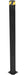 Vestil BOL-62-4.5-BK Steel Pipe Safety Bollard 62 in. x 4-1/2 in. Black