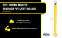 Vestil BOL-62-5.5 steel pipe safety bollard feature overview 2