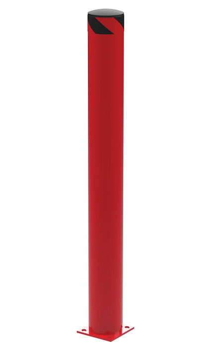 Vestil BOL-62-6.5-RED Steel Pipe Safety Bollard 62 in. x 6-1/2 in. Red