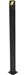 Vestil BOL-72-4.5-BK Steel Pipe Safety Bollard 72 in. x 4-1/2 in. Black