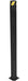 Vestil BOL-72-5.5-BK Steel Pipe Safety Bollard 72 in. x 5-1/2 in. Black