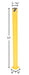 Vestil BOL-72-5.5 steel pipe safety bollard dimensions diagram