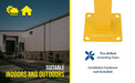 Vestil BOL-SQ-42-4 steel square bollard with cap feature overview 3