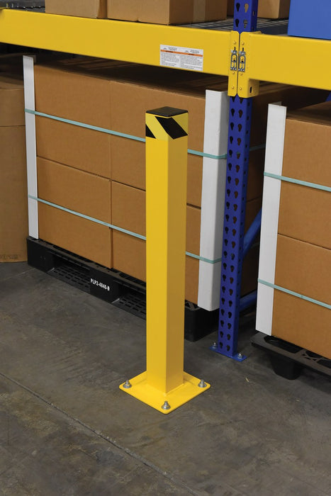Vestil BOL-SQ-42-4 steel square bollard with cap - view 4