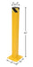 Vestil BOL-SQ-42-4 steel square bollard with cap dimensions diagram