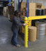 Vestil BPC-7L low density polyethylene bollard post cover red tape - view 6