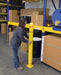 Vestil BPC-7L low density polyethylene bollard post cover red tape - view 7