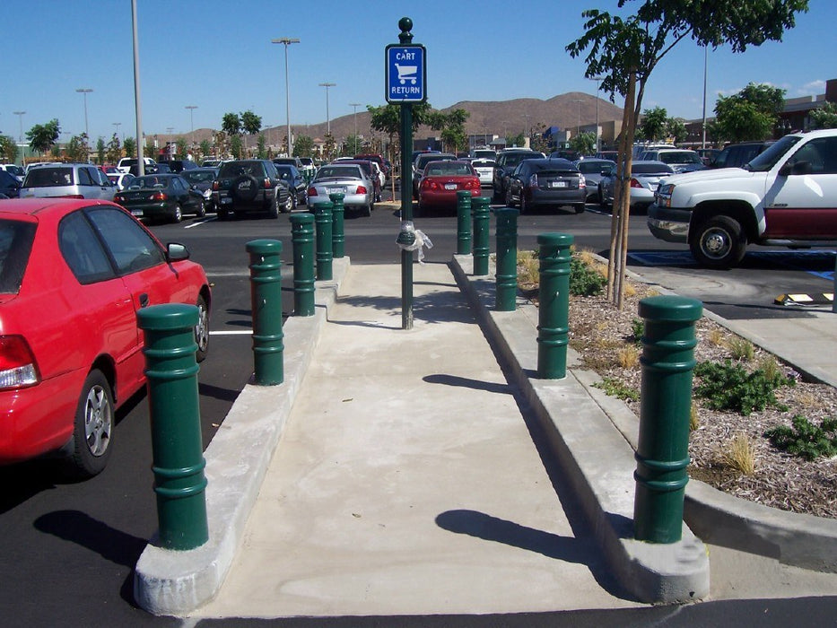Vestil BPC-DM-FG Polyethylene Metro Bollard Cover 7 in. x 7 in. x 52 in. Green