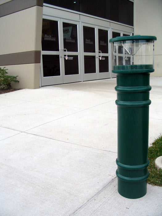 Vestil BPC-DM-LAC-FG Polyethylene Metro with AC Light Bollard Cover 7 in. x 7 in. x 57 in. Green