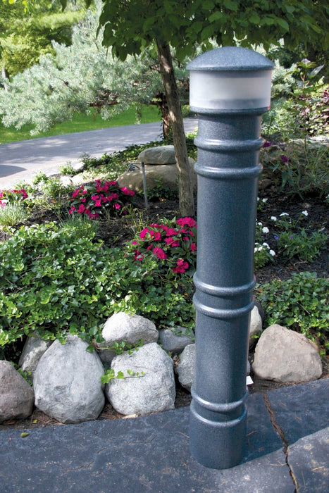 Vestil BPC-DM-LAC-GY Polyethylene Metro with AC Light Bollard Cover 7 in. x 7 in. x 57 in. Gray