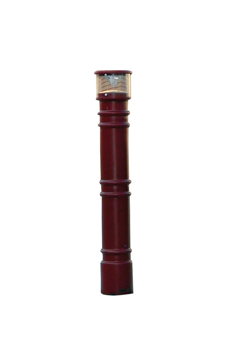 Vestil BPC-DM-LAC-R Polyethylene Metro with AC Light Bollard Cover 7 in. x 7 in. x 57 in. Red