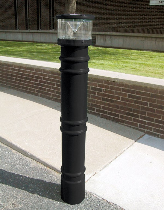 Vestil BPC-DM-LUV-B Polyethylene Metro with UV Light Bollard Cover 7 in. x 7 in. x 57 in. Black