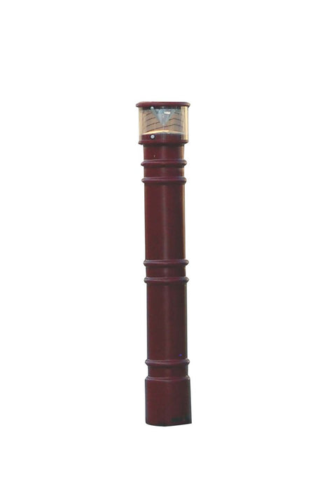 Vestil BPC-DM-LUV-R Polyethylene Metro with UV Light Bollard Cover 7 in. x 7 in. x 57 in. Red