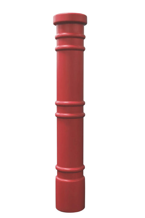 Vestil BPC-DM-R Polyethylene Metro Bollard Cover 7 in. x 7 in. x 52 in. Red