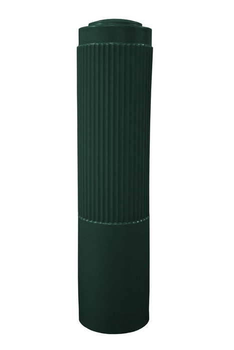 Vestil BPC-DR-FG Polyethylene Ribbed Bollard Cover 11-1/4 in. x 11-1/4 in. x 52 in. Green
