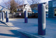 Vestil BPC-DR-GY Polyethylene Ribbed Bollard Cover 11-1/4 in. x 11-1/4 in. x 52 in. Gray