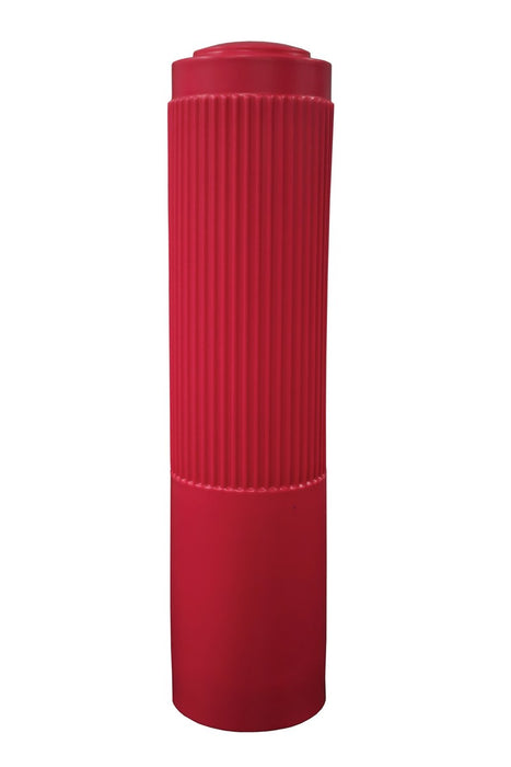 Vestil BPC-DR-R Polyethylene Ribbed Bollard Cover 11-1/4 in. x 11-1/4 in. x 52 in. Red