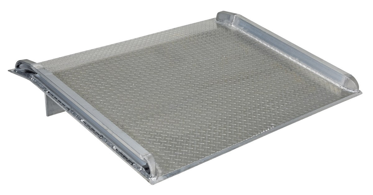 Vestil BTA-12006066 Aluminum Truck Dock Board 60 in. x 66 in. 12,000 lb. Capacity Silver