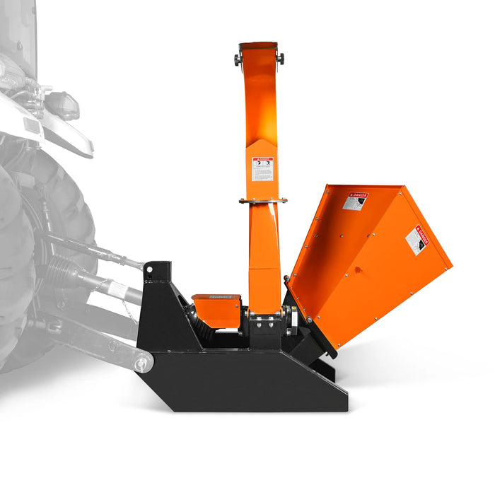 3-Point PTO Stump Grinder & 4" PTO Wood Chipper & Forestry Log Skidding Winch Combo, SG24 & BX42S &FW8800