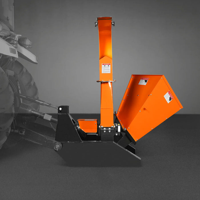 3-Point PTO Stump Grinder & 4" PTO Wood Chipper & Forestry Log Skidding Winch Combo, SG24 & BX42S &FW8800