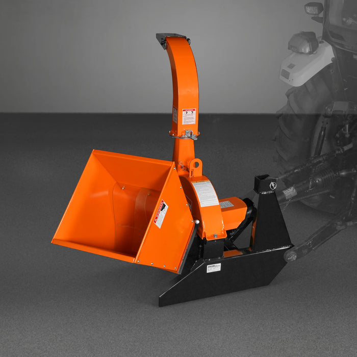 3-Point PTO Stump Grinder & 4" PTO Wood Chipper & Forestry Log Skidding Winch Combo, SG24 & BX42S &FW8800