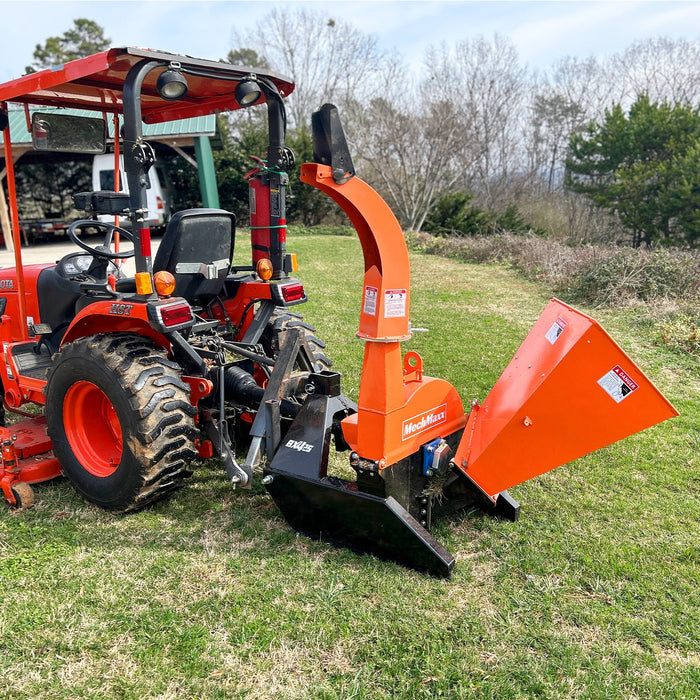 3-Point PTO Stump Grinder & 4" PTO Wood Chipper & Forestry Log Skidding Winch Combo, SG24 & BX42S &FW8800