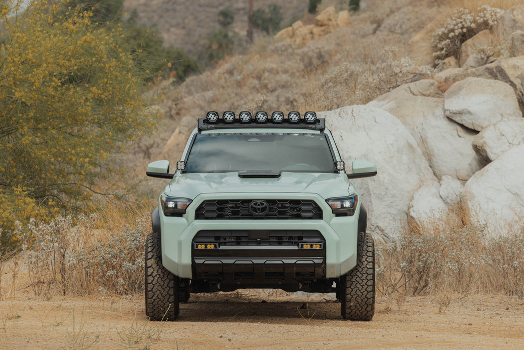 DV8 Offroad Baja Designs Linkable Lightbar Mount for DV8 Roof Rack Light Option – on the trail, image 9 of 13