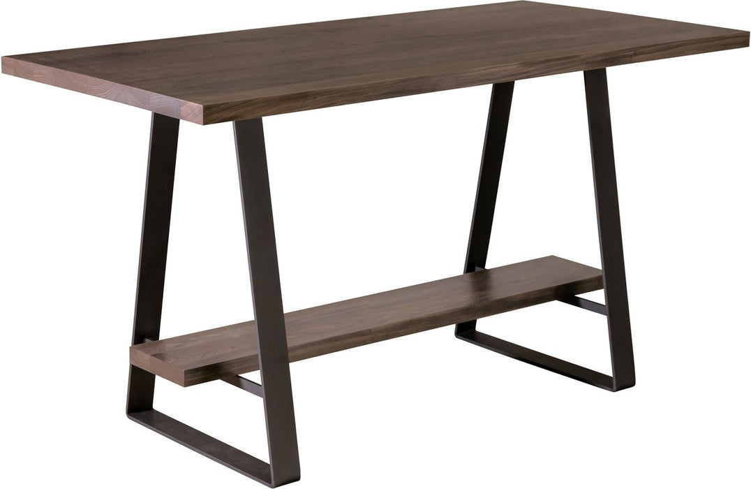 Barkman Furniture Straight Edge Bar Table - Stirrup Steel Base Living Room Furniture