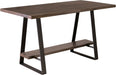 Barkman Furniture Straight Edge Bar Table - Stirrup Steel Base Living Room Furniture