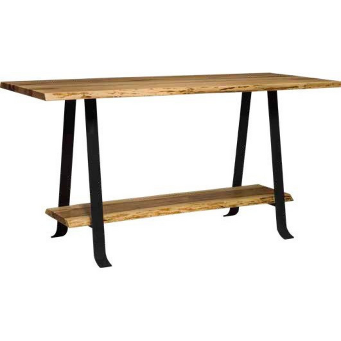 Barkman Furniture Live Edge Bar Table with Alpha Base