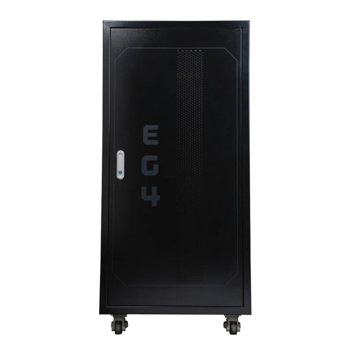 Green Vista Living EG4 Enclosed 6 Slot Battery Rack [Pre-Assembled] | Wheels Included | Bus Bar Covers... Power Accessories