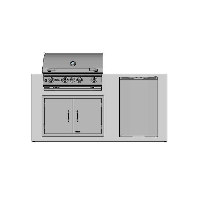 Chicago Brick Oven - DIY Bensenville Kitchen - 6' One-Wall Layout Outdoor Kitchen