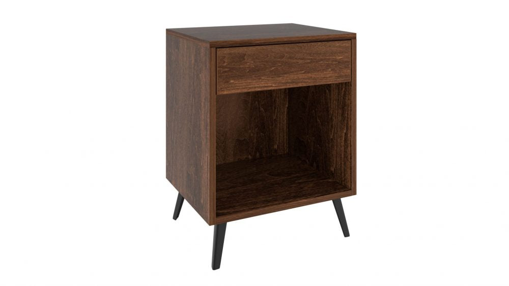Barkman Furniture Bergen 1- Drawer Nightstand - Steel Legs - Detail View 2