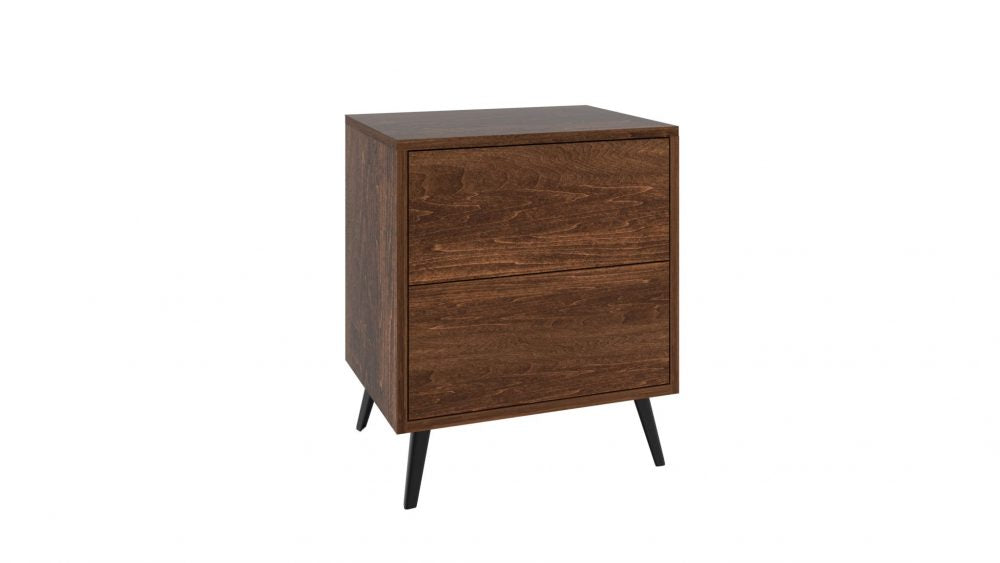 Barkman Furniture Bergen 2- Drawer Nightstand - Steel Legs - Detail View 2