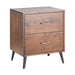 Barkman Furniture Bergen 2- Drawer Nightstand - Steel Legs - Main Product Image