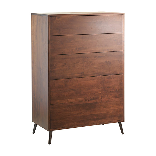 Barkman Furniture Bergen 5- Drawer Upright Chest - Steel Legs - Main Product Image
