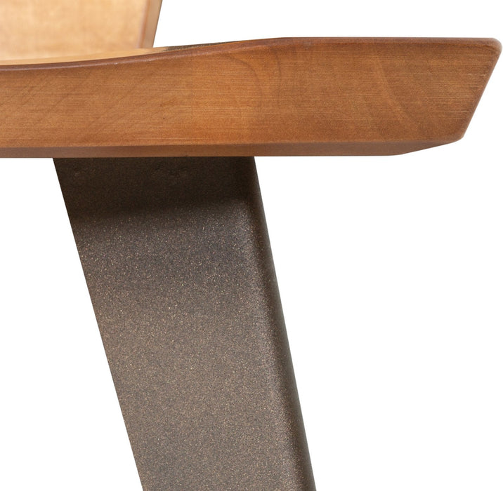 2076 Bergen Solid Back Side Chair - Steel Legs