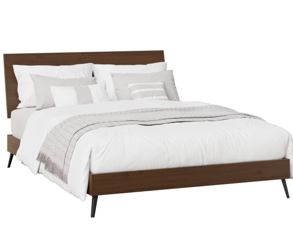 Bergen Panel Bed - Steel Legs