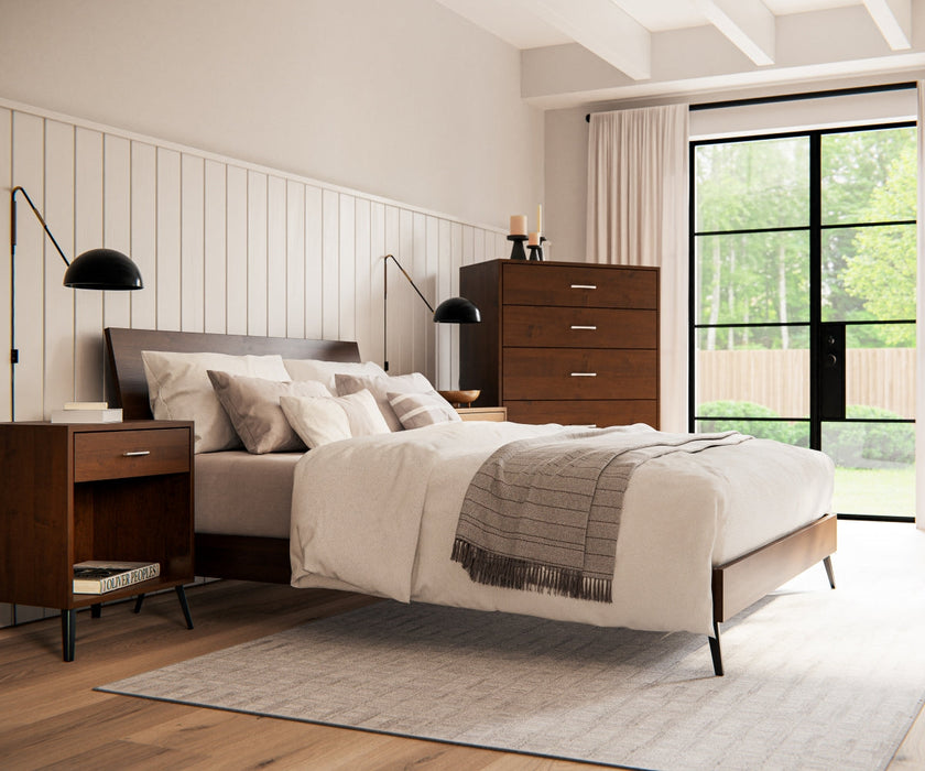 Bergen Panel Bed - Steel Legs