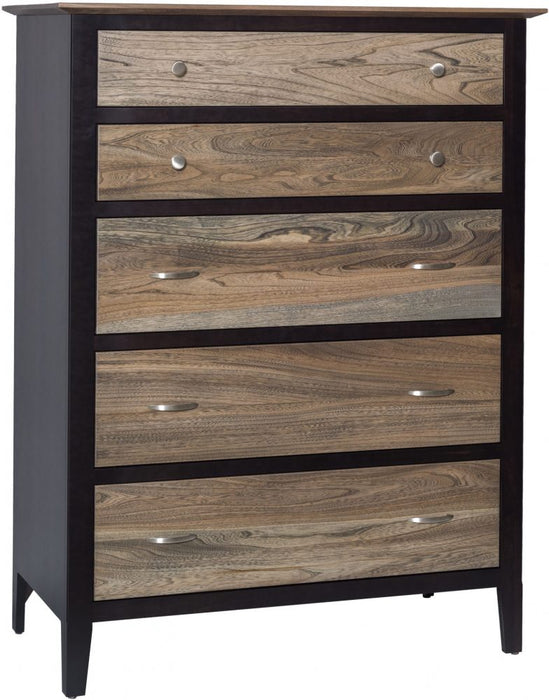 Quick Ship - Berkeley 5- Drawer Upright Chest - Elm / B. Maple