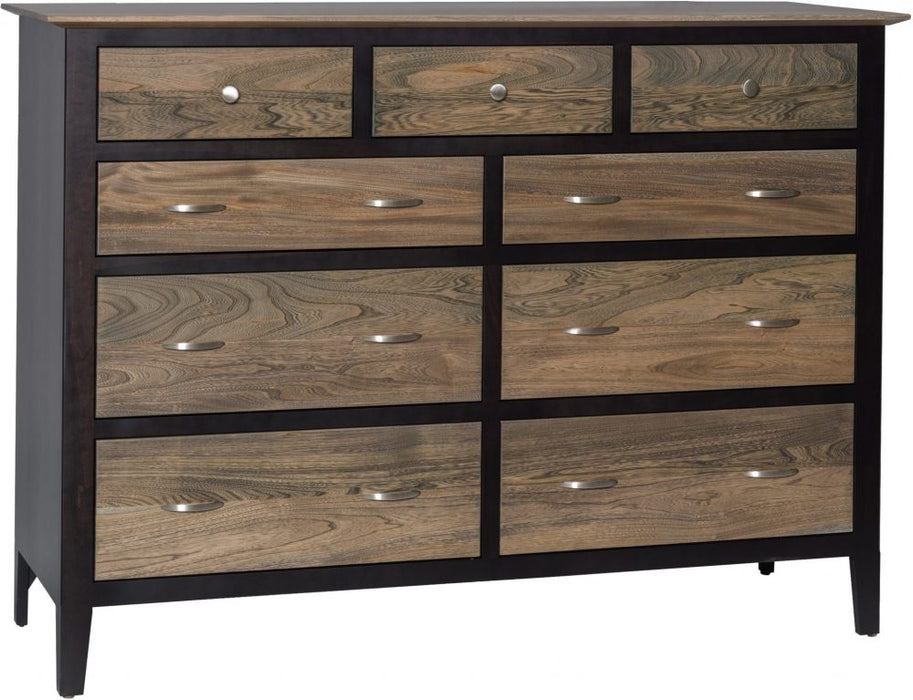 Quick Ship - Berkeley 9- Drawer Dresser - Elm / B. Maple