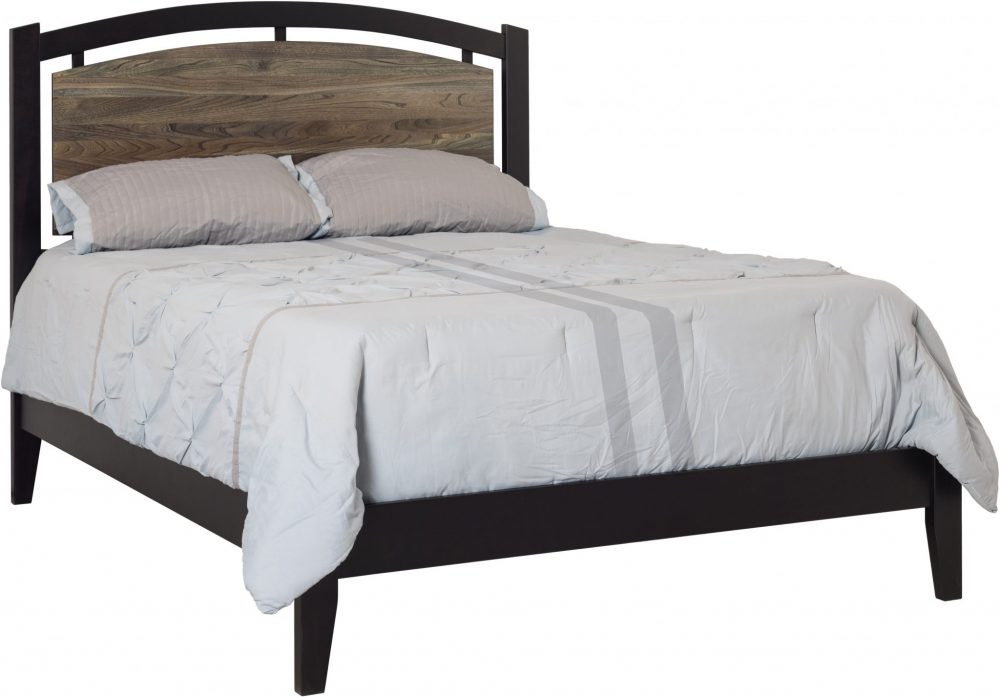 Quick Ship - Berkeley King Arched Panel Bed - Elm / B. Maple