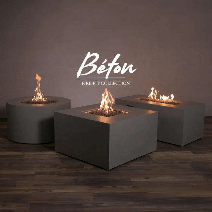 Starfire Designs Beton 42" Round Hidden Propane Tank Gas Fire Pit Starfire Designs