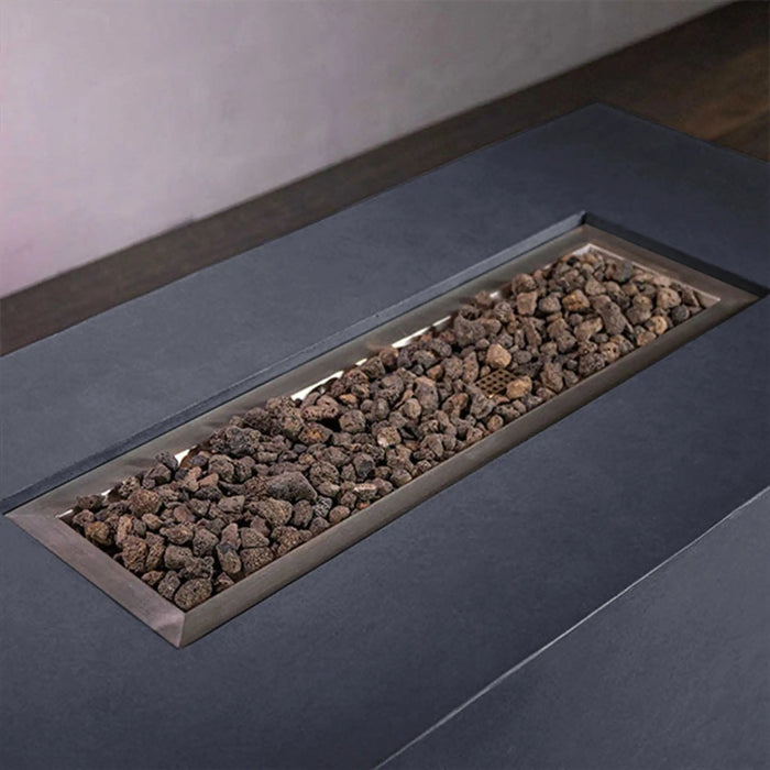 Starfire Designs Beton 55" Rectangle Hidden Propane Tank Gas Fire Pit Starfire Designs