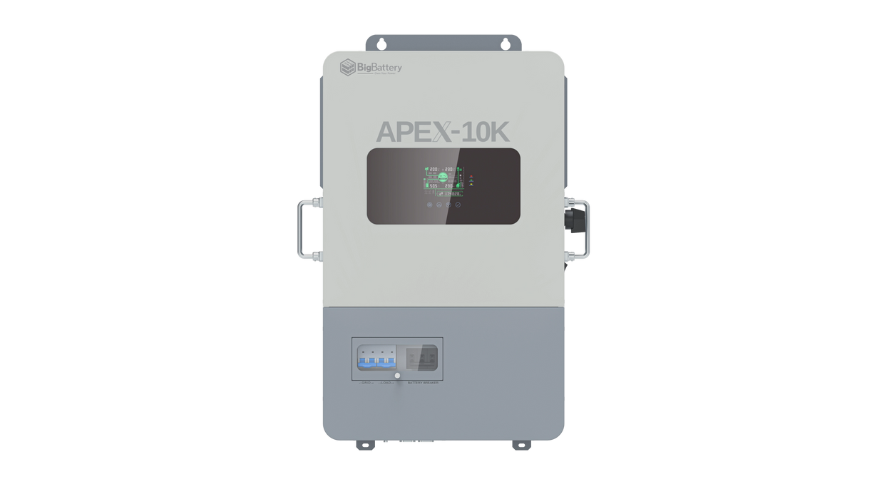 High quality photo of the Big Battery Apex-10k Front View. Photo sourced by Current Connected.